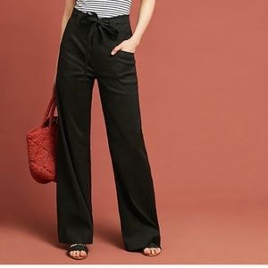 Wide leg linen pant
